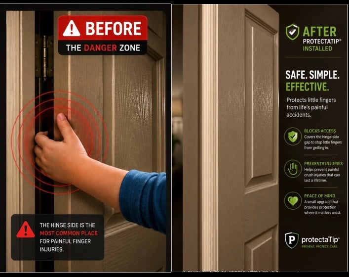 ProtectaTip® Full-Length Hinge Side Door Protector